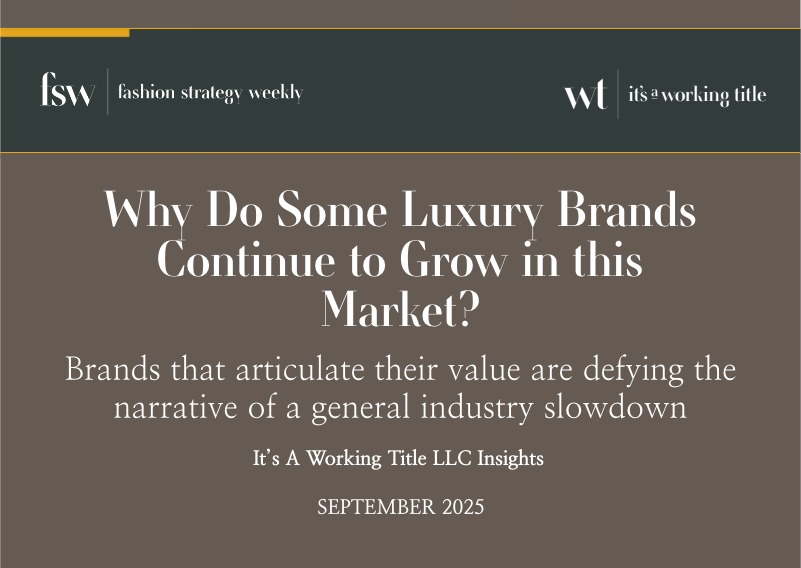 Why Do Some Luxury Brands Why Do Some Luxury Brands Continue to Grow in this<br />
Market?